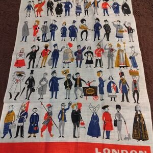 Vintage London Themed Tea Towel